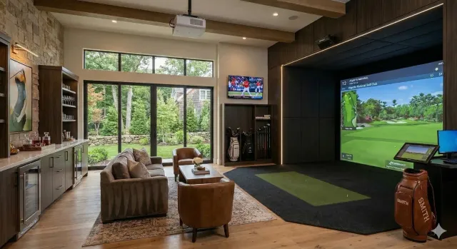 Phoenix, Premier — Foresight launch monitor, custom home bar and lounge build-out